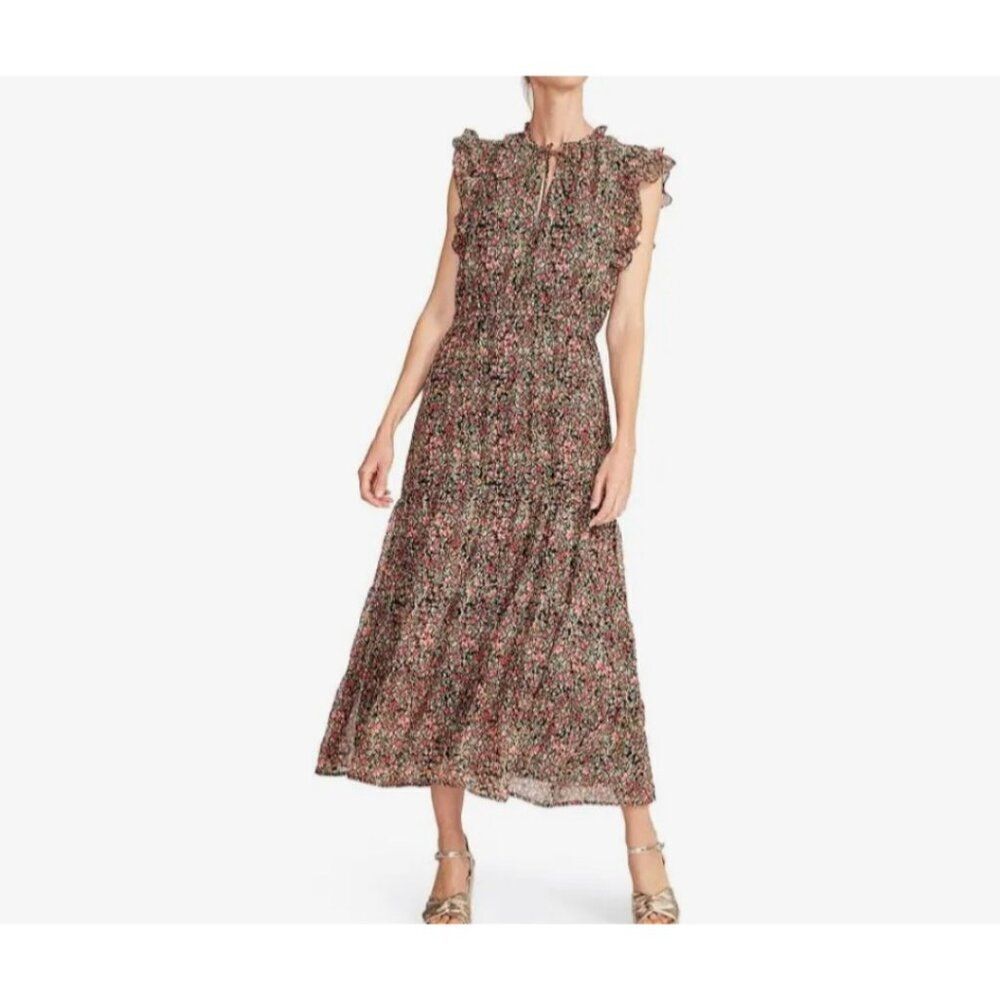 BB Dakota by Steve Madden Ditsy Women Tiered Ruffled Midi Dress Size XXL NWT